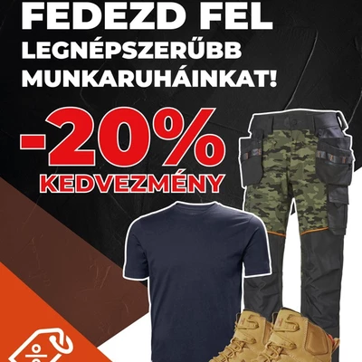 -20 % Helly Hansen Munkaruhákra